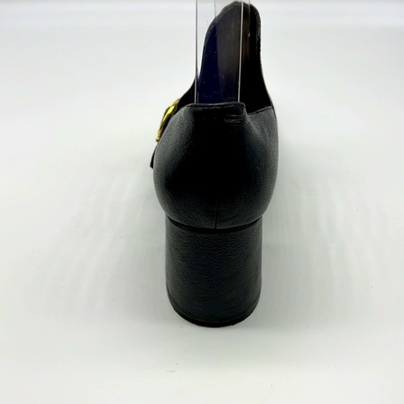 Nine West - Baroque Square Toe Leather Buckle Chunky Block Heels Size 7.5 - Picture 13 of 15